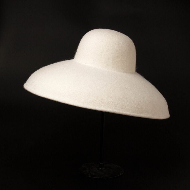 Hat Floppy Wide - Cổ Điển Lớn Rộng Vành Len