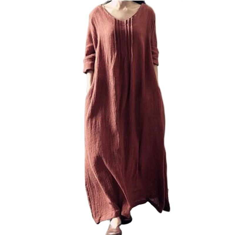 Linen Dress Wrap - 2022 Cotton Linen Vintage Full Váy
