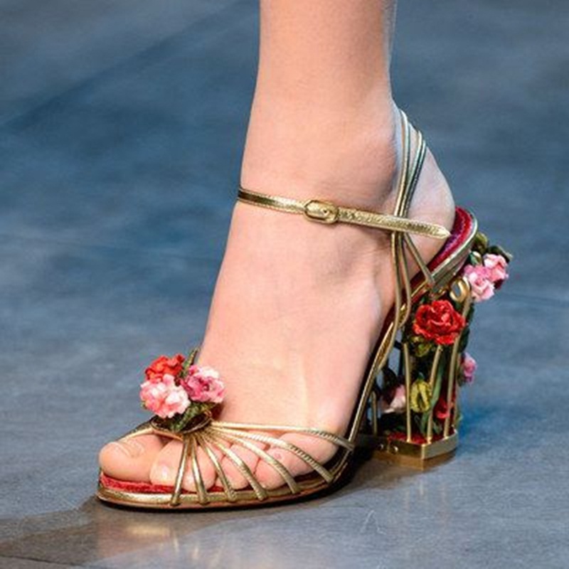 Sandal Strappy Heeled - Sang Trọng LỒNG CHIM Giày Sandal