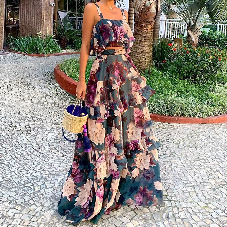 Women's Two Piece Outfits Flor - đánh giá và giá Romper Floral Print