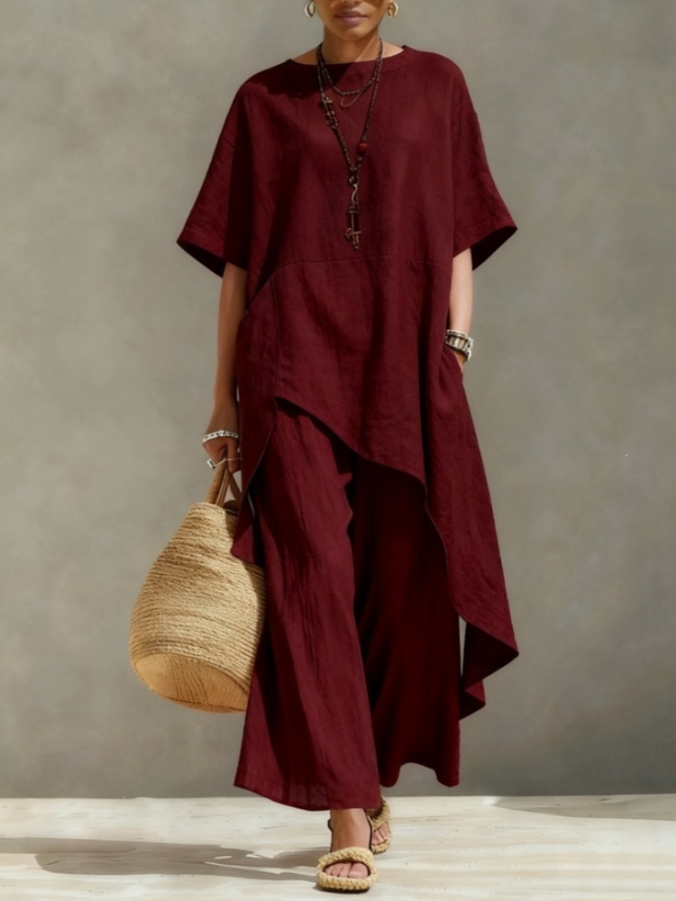 Women Cotton Linen Pant Sets 2 - đánh giá và giá Linen Pant Wide