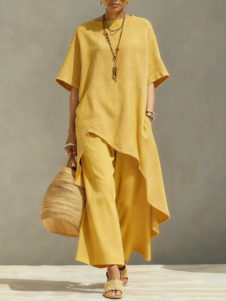 Women Cotton Linen Pant Sets 2 - đánh giá và giá Linen Pant Wide
