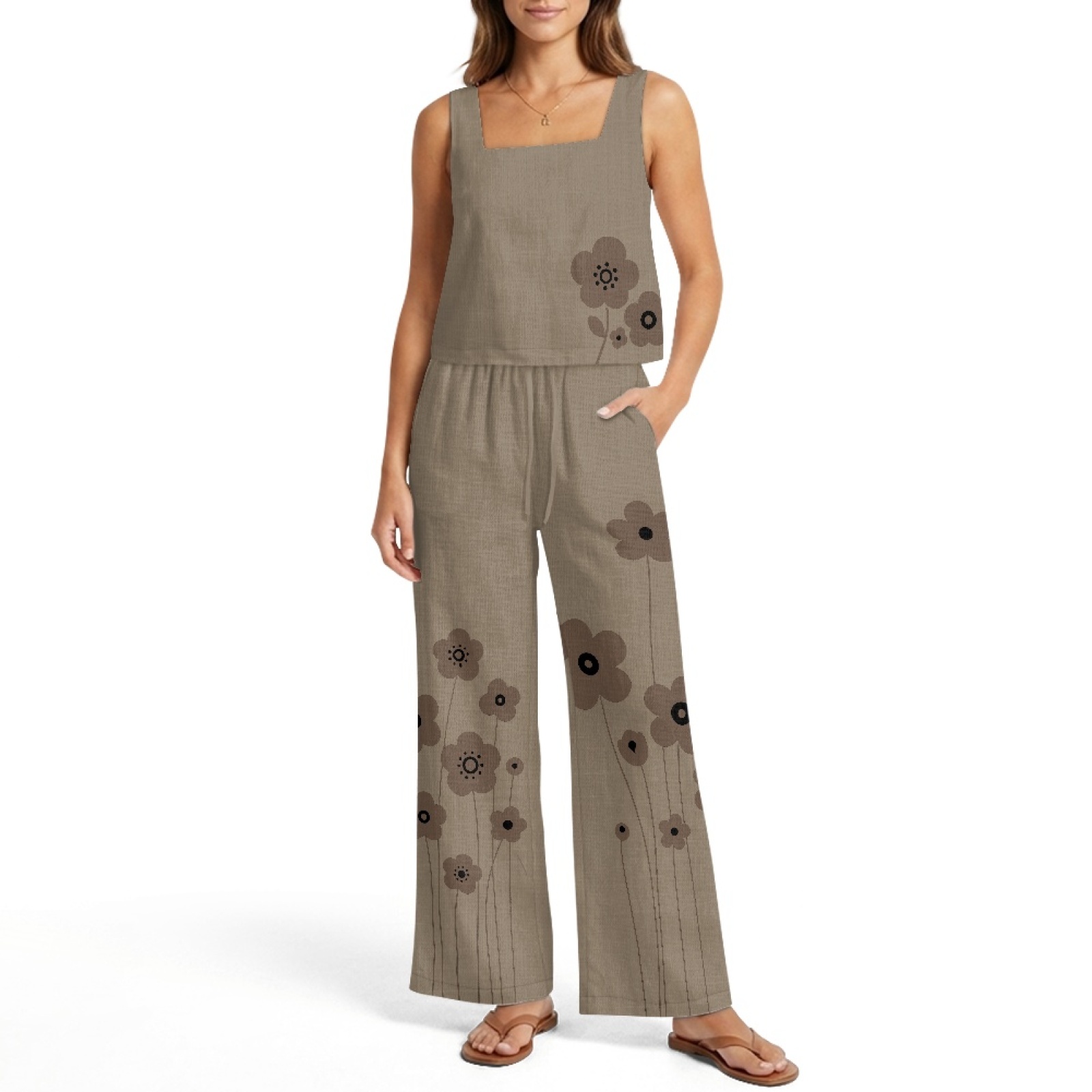 INSTANTARTS Women’s Linen Vest - đánh giá và giá Linen Pant Wide