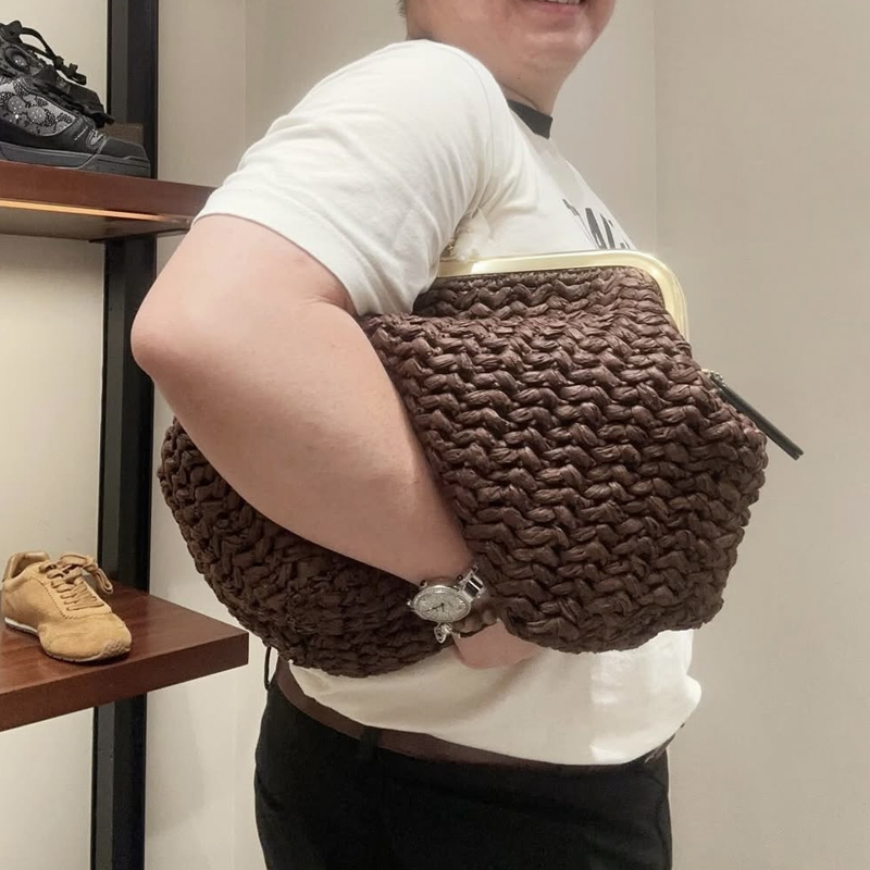 Hand-Woven Kisslock Frame Shou - đánh giá và giá Crochet Bag Raffia