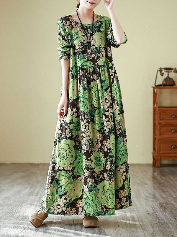 Spring New Style round Neck Lo - đánh giá và giá Linen Dress Wrap