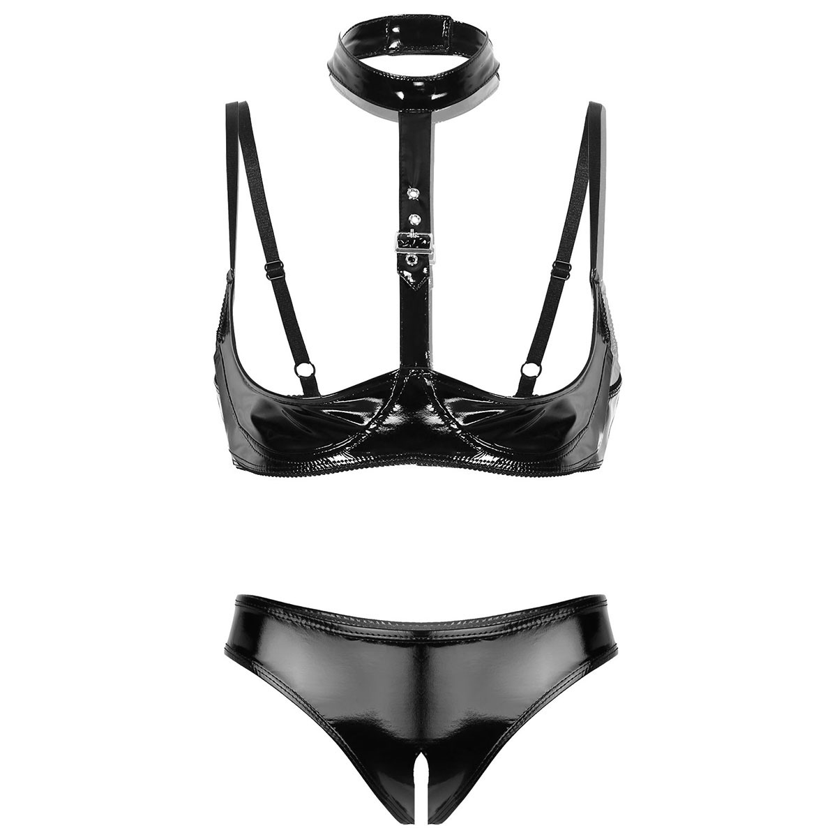 Nữ Bằng Sáng Chế Da Bộ Đồ Lót  - đánh giá và giá Bralette Triangle Set