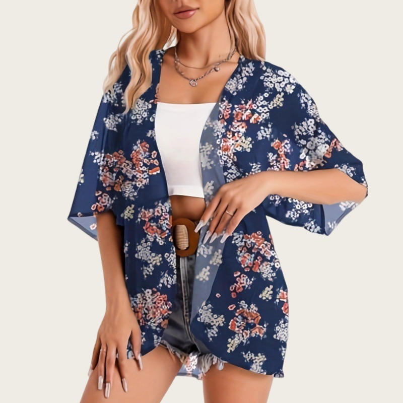 Swimsuit Woman 2025 Kimono Car - đánh giá và giá Kimono Sheer Floral