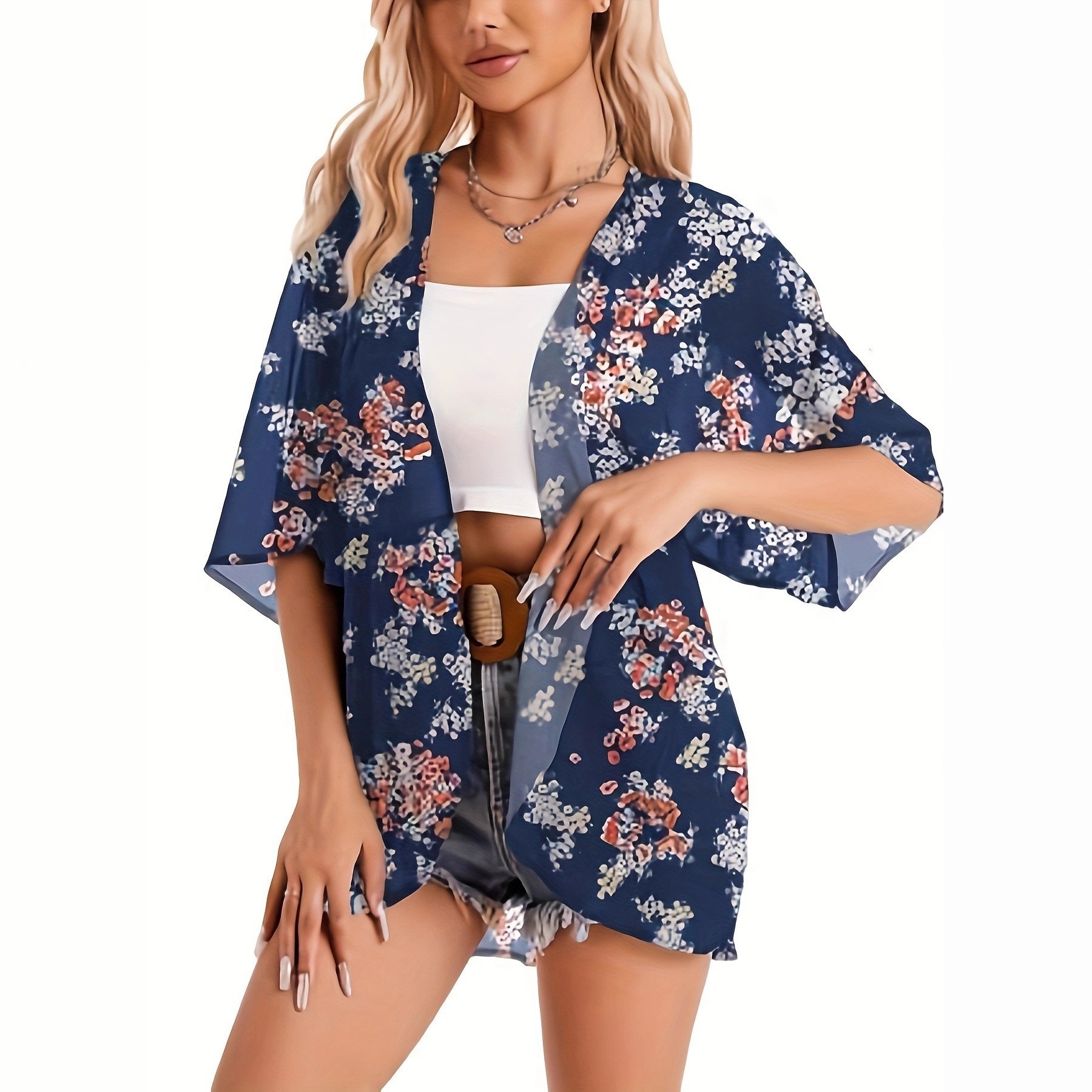 Swimsuit Woman 2025 Kimono Car - đánh giá và giá Kimono Sheer Floral