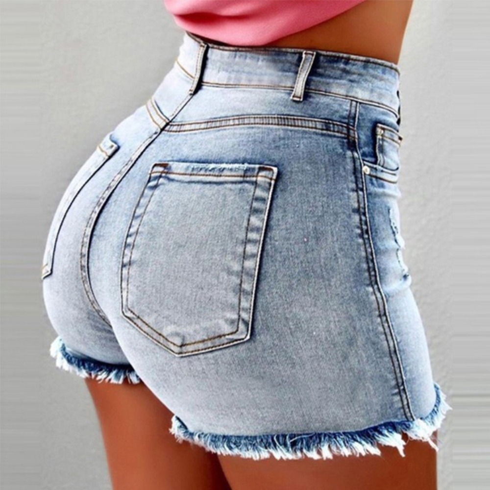 Women's High Waisted Distresse - đánh giá và giá Shorts Denim Frayed