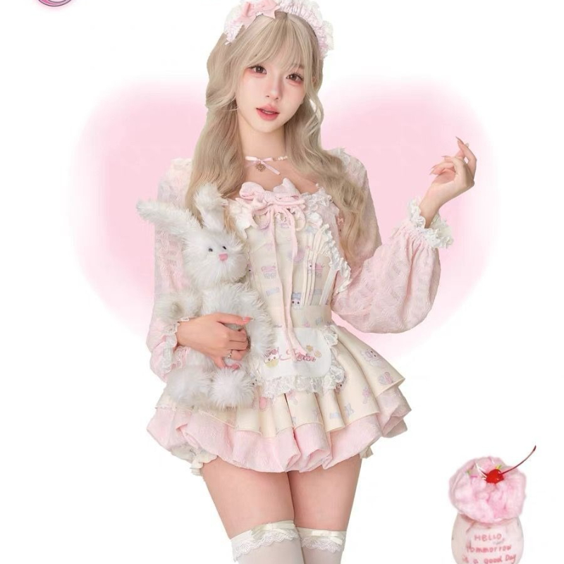 Japanese Sweet Lolita Style 3  - đánh giá và giá Crop Top Crochet