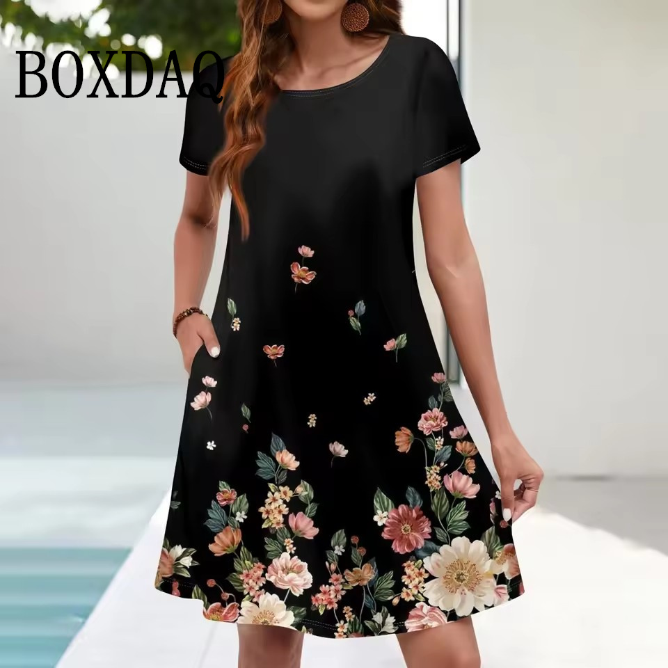 Women'S Casual Sundress Loose  - đánh giá và giá Romper Floral Print