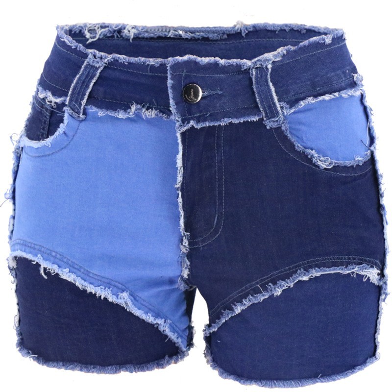 Fashion Mid-Waist Slim Fit Tor - đánh giá và giá Shorts Denim Frayed
