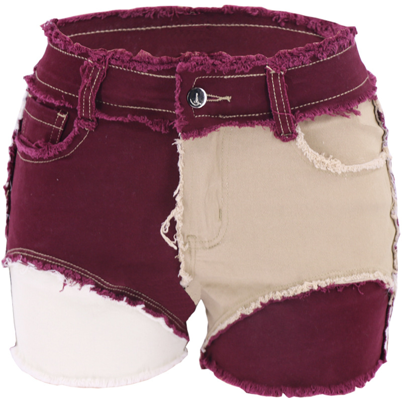 Fashion Mid-Waist Slim Fit Tor - đánh giá và giá Shorts Denim Frayed
