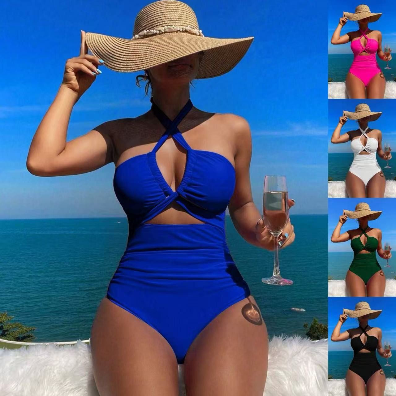 Women Swimsuit Halter Neck Sol - đánh giá và giá Swimsuit Bikini Ruched