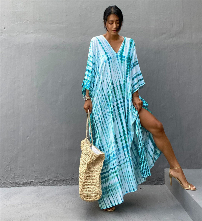 Plus Size Women Beachwear Long - đánh giá và giá Cover Up Kaftan