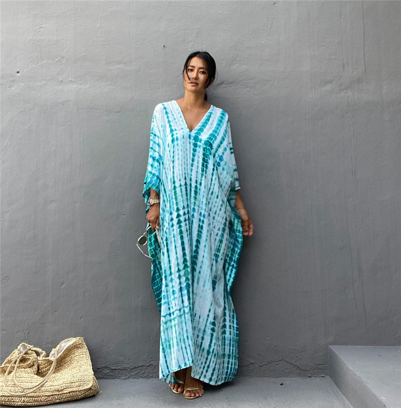 Plus Size Women Beachwear Long - đánh giá và giá Cover Up Kaftan