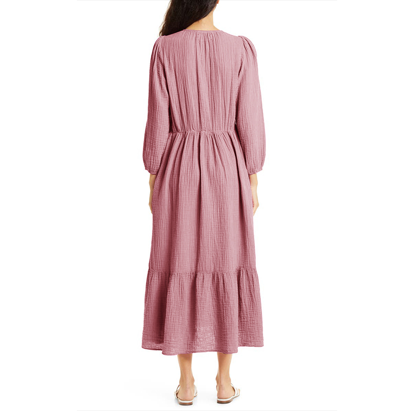 Muslin 100% Cotton Long Sleeve - đánh giá và giá Linen Dress Wrap