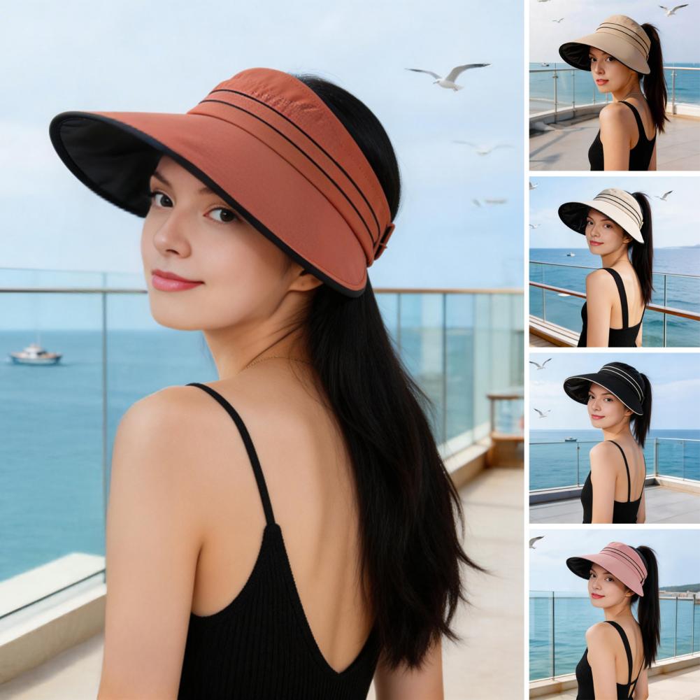 Women Sun Hat with Ponytail Ho - đánh giá và giá Hat Floppy Wide