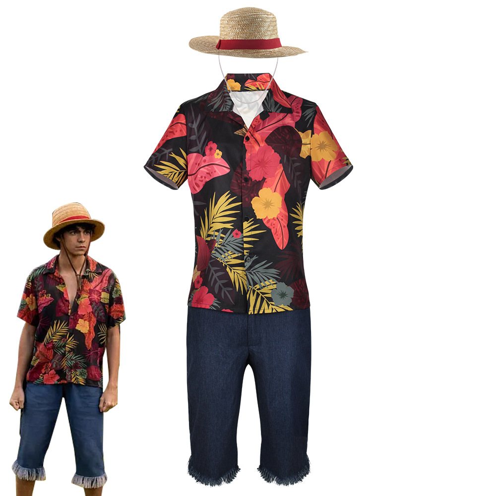 Men's Tropical Floral Shirt &  - đánh giá và giá Shorts Denim Frayed