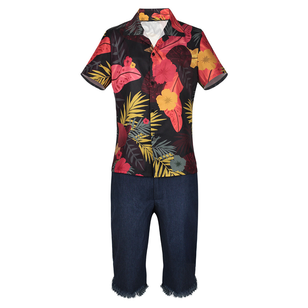 Men's Tropical Floral Shirt &  - đánh giá và giá Shorts Denim Frayed
