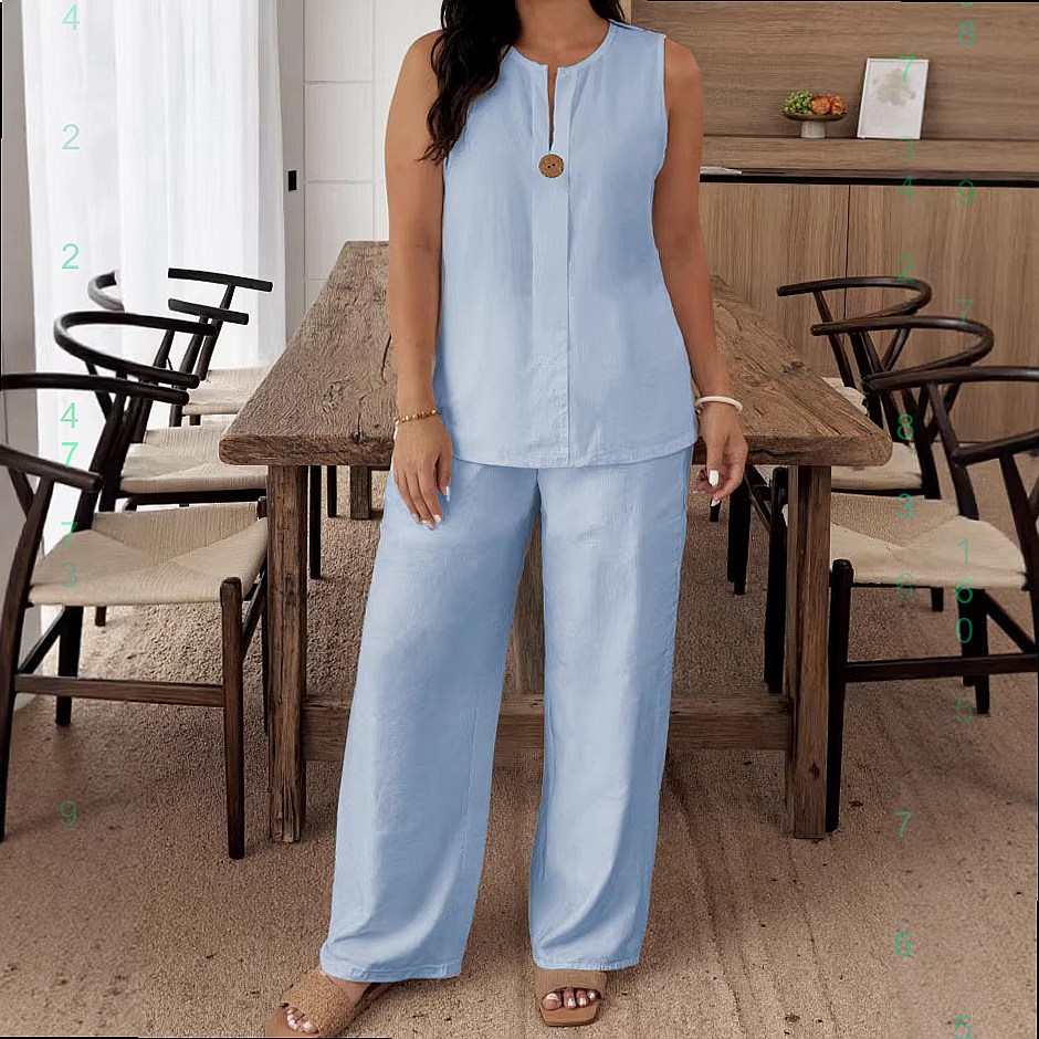 Comfortable Loose Top Wide Leg - đánh giá và giá Linen Pant Wide