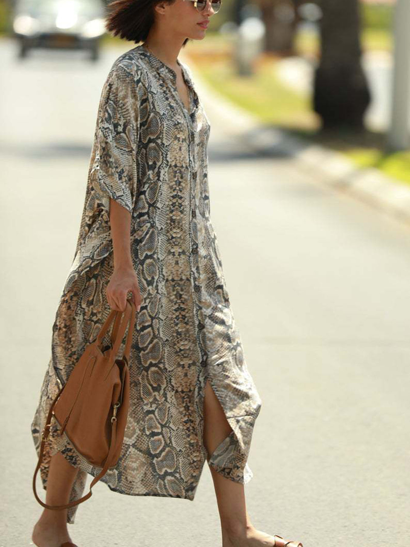 Bohemian Print Beach Cover-Up  - đánh giá và giá Cover Up Kaftan