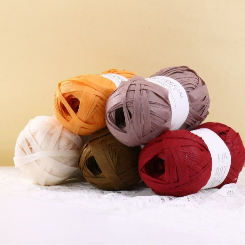 100g/pcs Raffia Flat Yarn for  - đánh giá và giá Crochet Bag Raffia