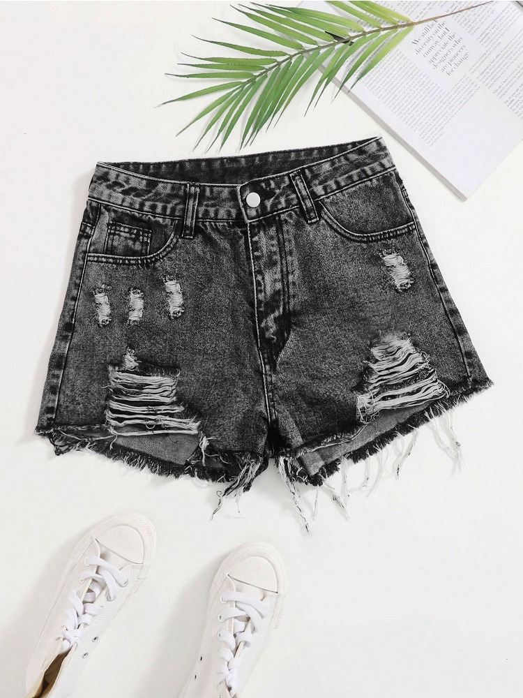 2026 New Vintage Washed Denim  - đánh giá và giá Shorts Denim Frayed