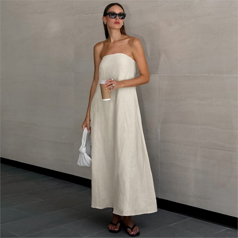 Fashion Elegant Simple Design  - đánh giá và giá Linen Dress Wrap