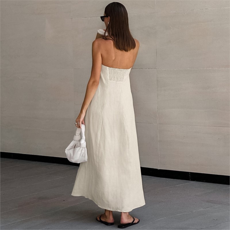 Fashion Elegant Simple Design  - đánh giá và giá Linen Dress Wrap