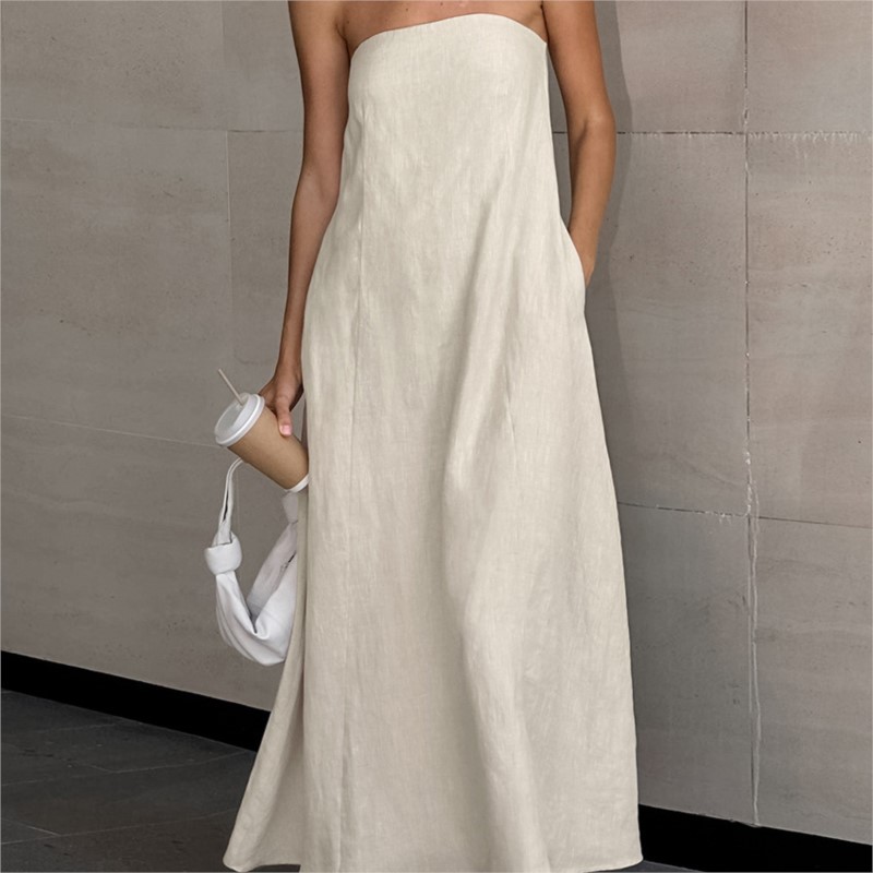 Fashion Elegant Simple Design  - đánh giá và giá Linen Dress Wrap