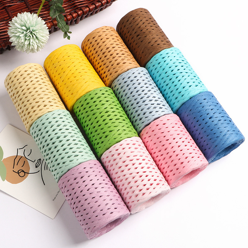 150M Natural Raffia Straw Yarn - đánh giá và giá Crochet Bag Raffia