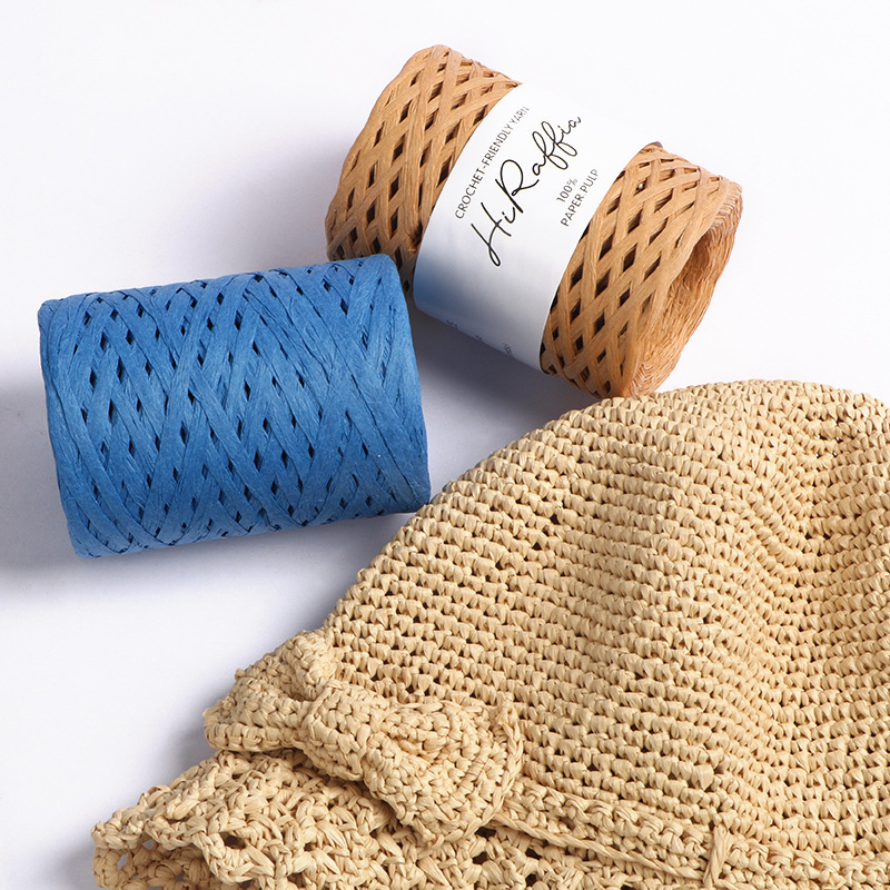 150M Natural Raffia Straw Yarn - đánh giá và giá Crochet Bag Raffia