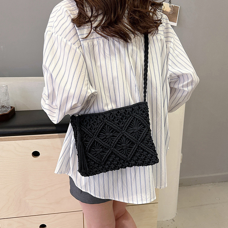 Fashion Woven Hollow Out Shoul - đánh giá và giá Crochet Bag Raffia