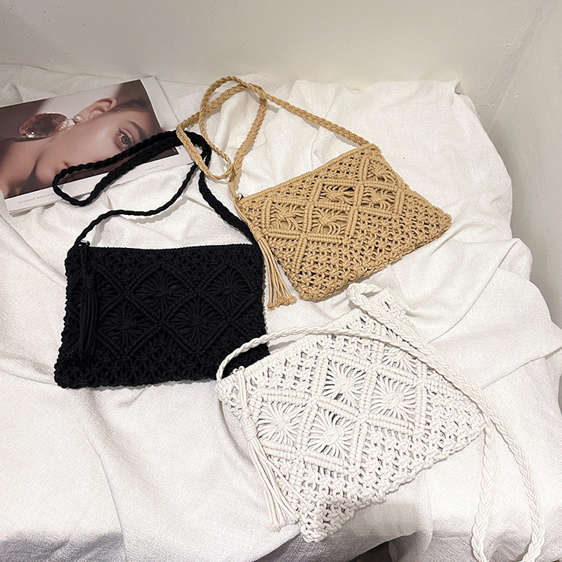 Fashion Woven Hollow Out Shoul - đánh giá và giá Crochet Bag Raffia