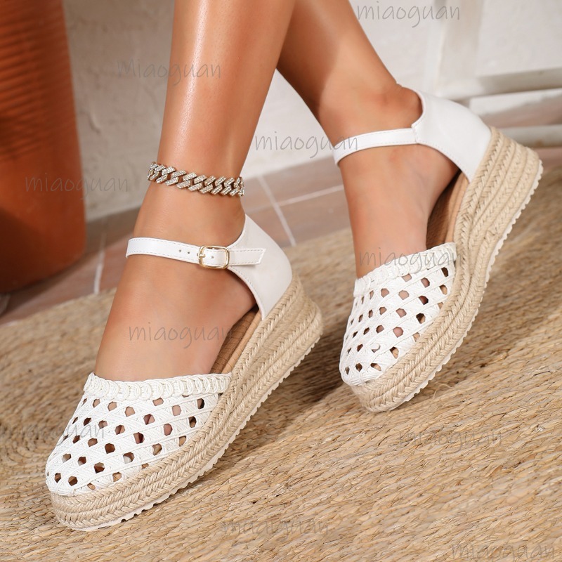 Boho Women's Hollow Out Woven  - đánh giá và giá Wedge Espadrille Women