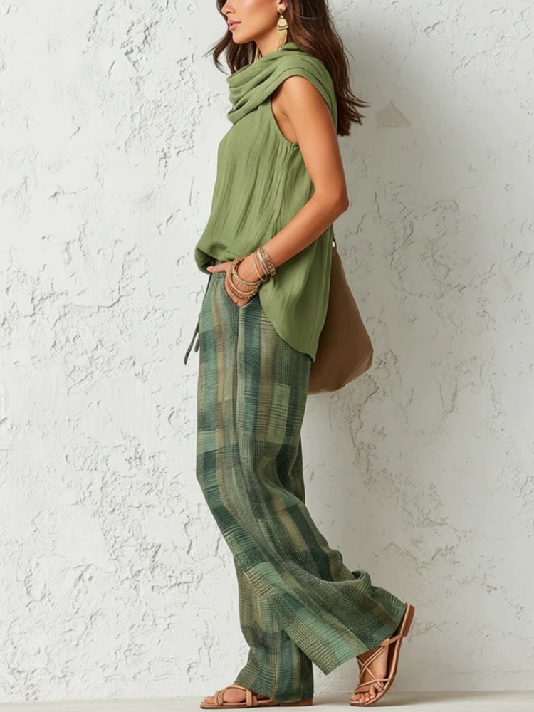 New Summer Women Pants 2 Piece - đánh giá và giá Linen Pant Wide