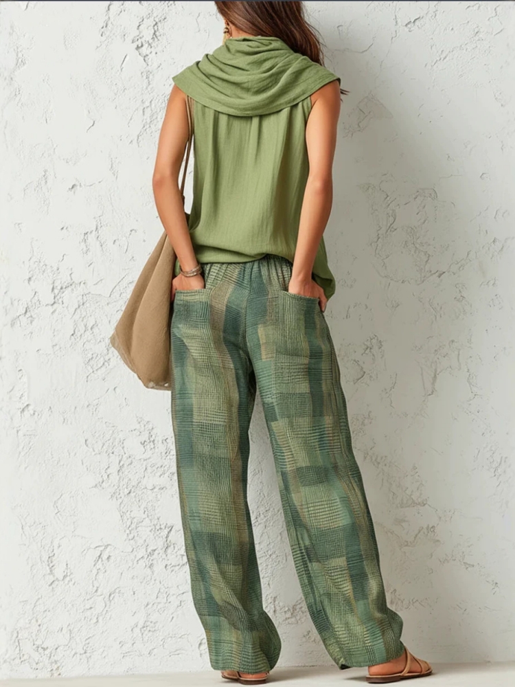 New Summer Women Pants 2 Piece - đánh giá và giá Linen Pant Wide
