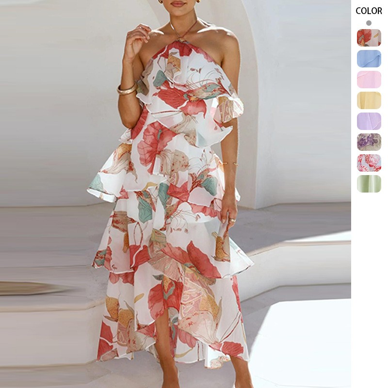 Elegant Party Maxi Dress Chiff - đánh giá và giá Maxi Dress Halter