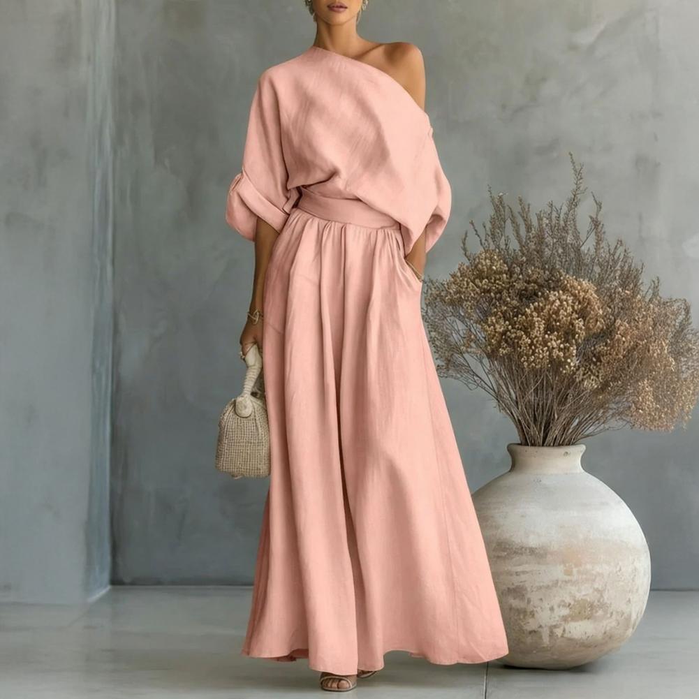 Women Blouse Pants Set Elegant - đánh giá và giá Blouse Off Shoulder