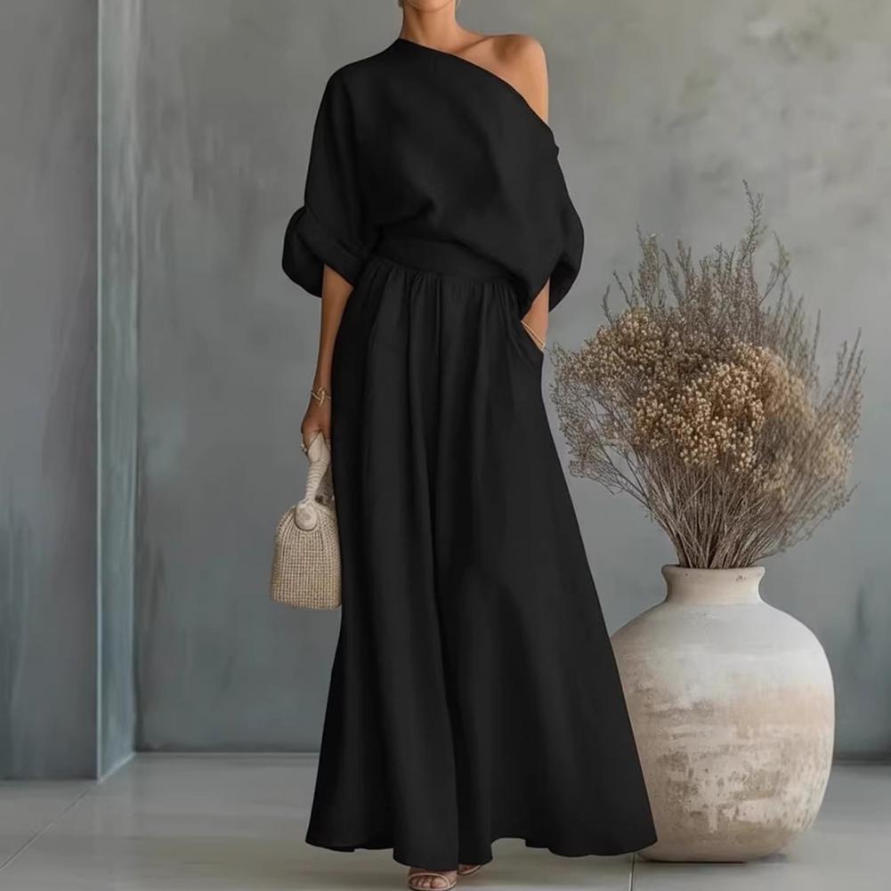 Women Blouse Pants Set Elegant - đánh giá và giá Blouse Off Shoulder