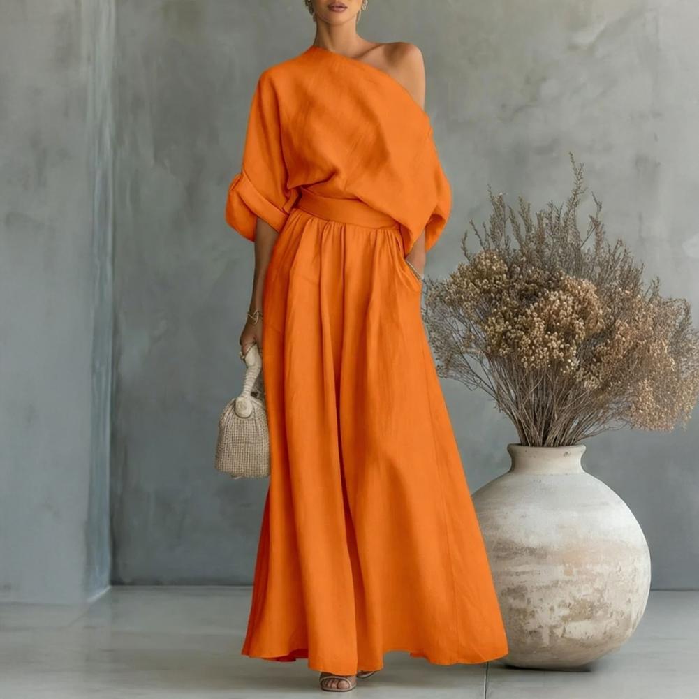 Women Blouse Pants Set Elegant - đánh giá và giá Blouse Off Shoulder