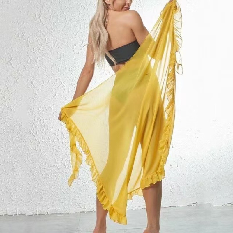 5 Colors Ruffle Sarong for Wom - đánh giá và giá Cover Up Kaftan