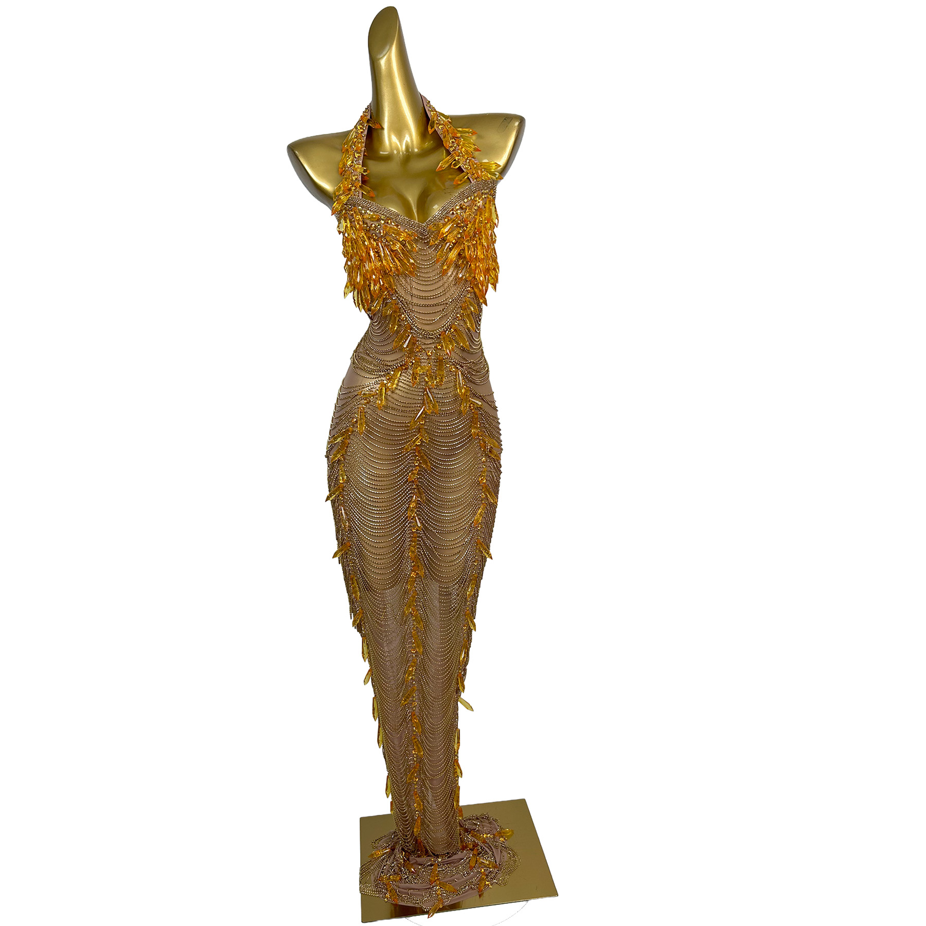 Ailisi Women Luxury Gold Cryst - đánh giá và giá Maxi Dress Halter