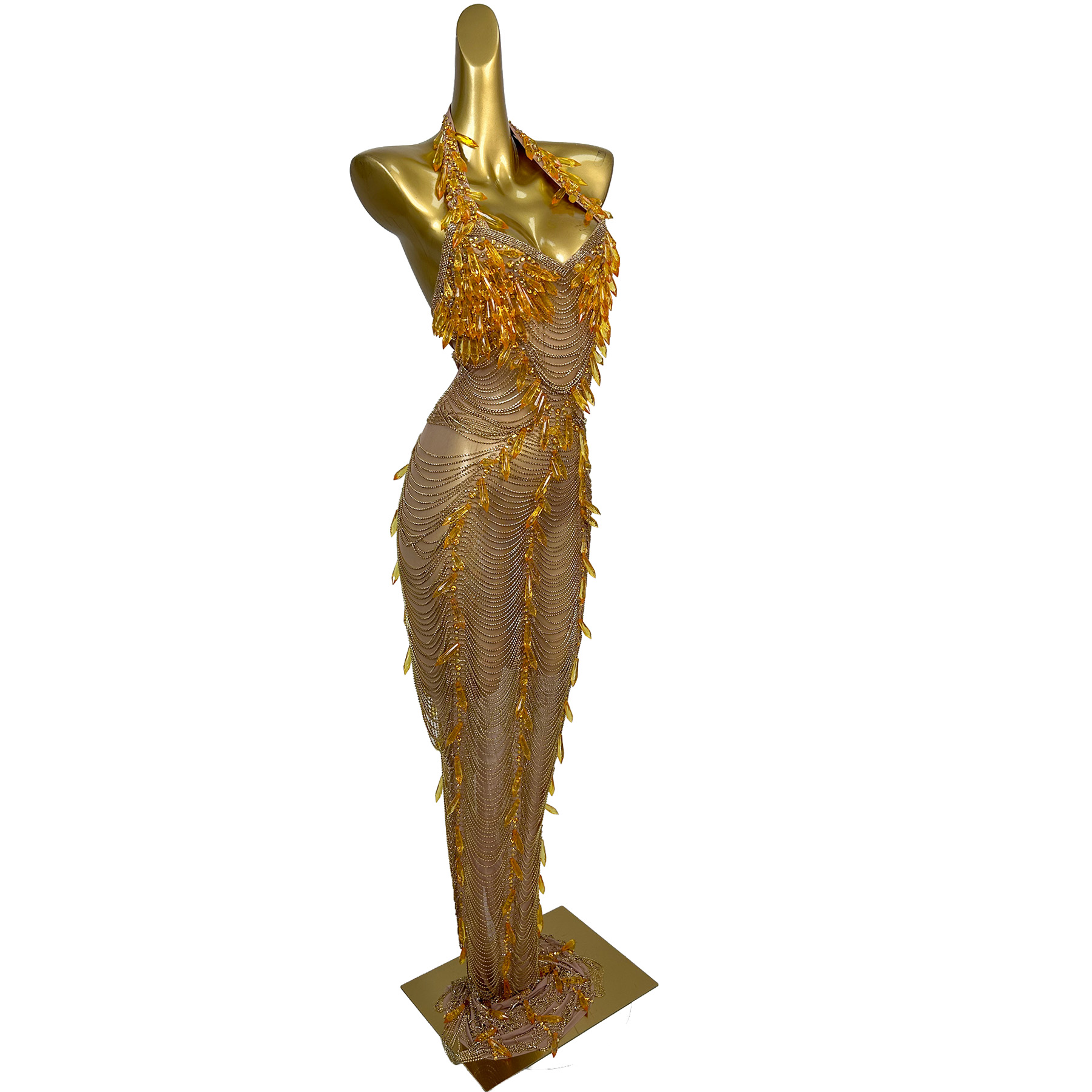 Ailisi Women Luxury Gold Cryst - đánh giá và giá Maxi Dress Halter