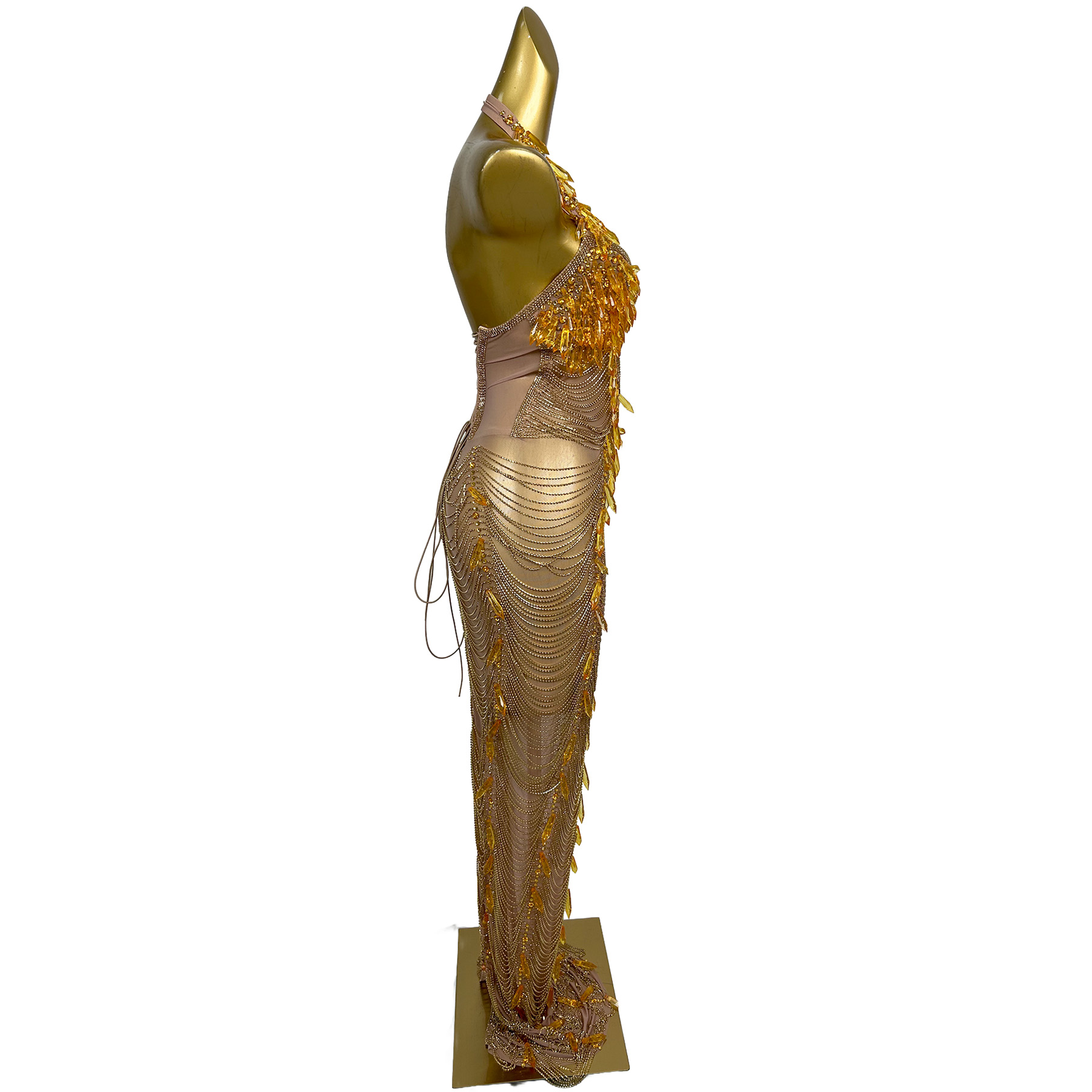 Ailisi Women Luxury Gold Cryst - đánh giá và giá Maxi Dress Halter