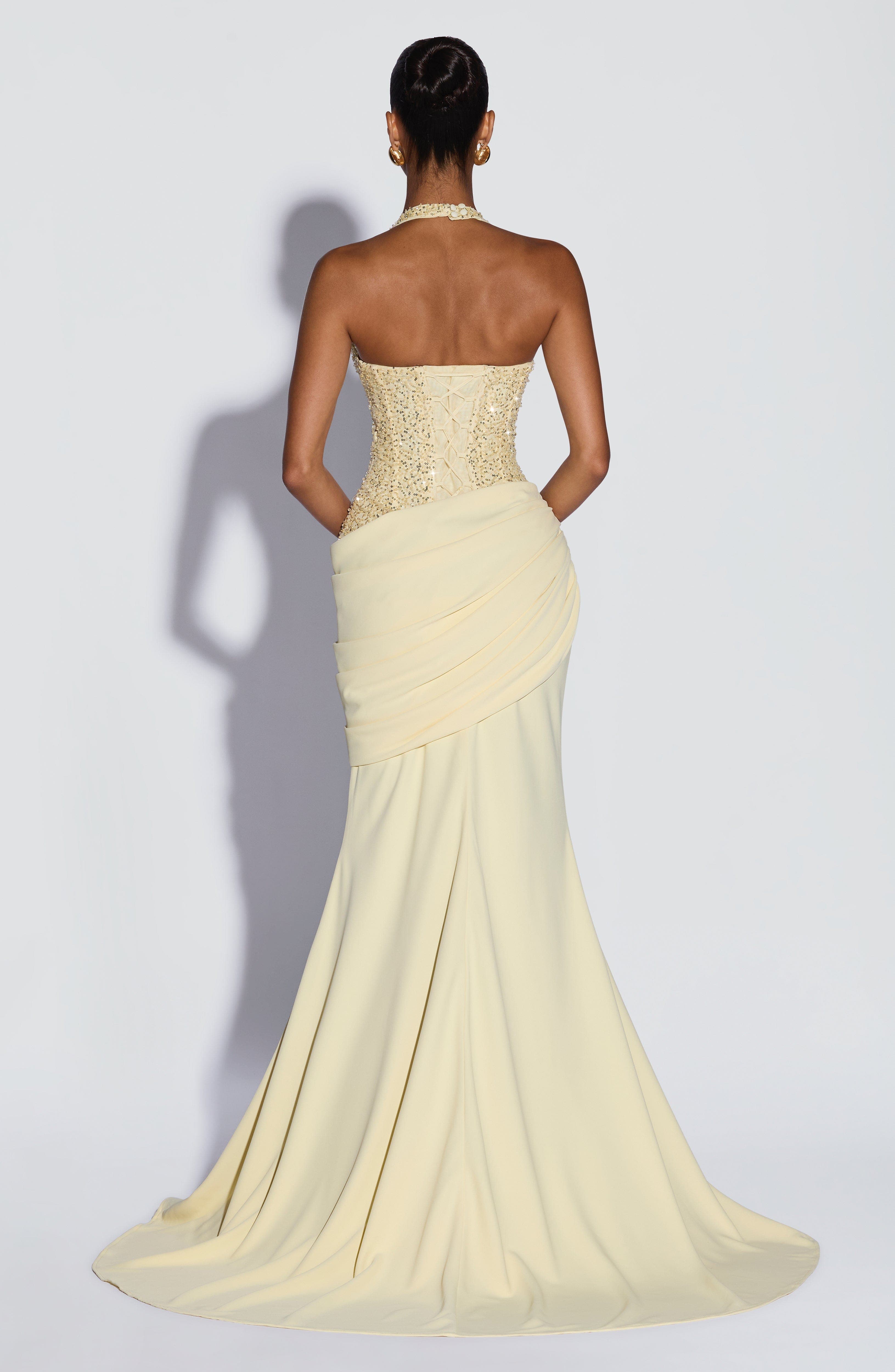 Luxury Halter V Sequin Maxi Go - đánh giá và giá Maxi Dress Halter