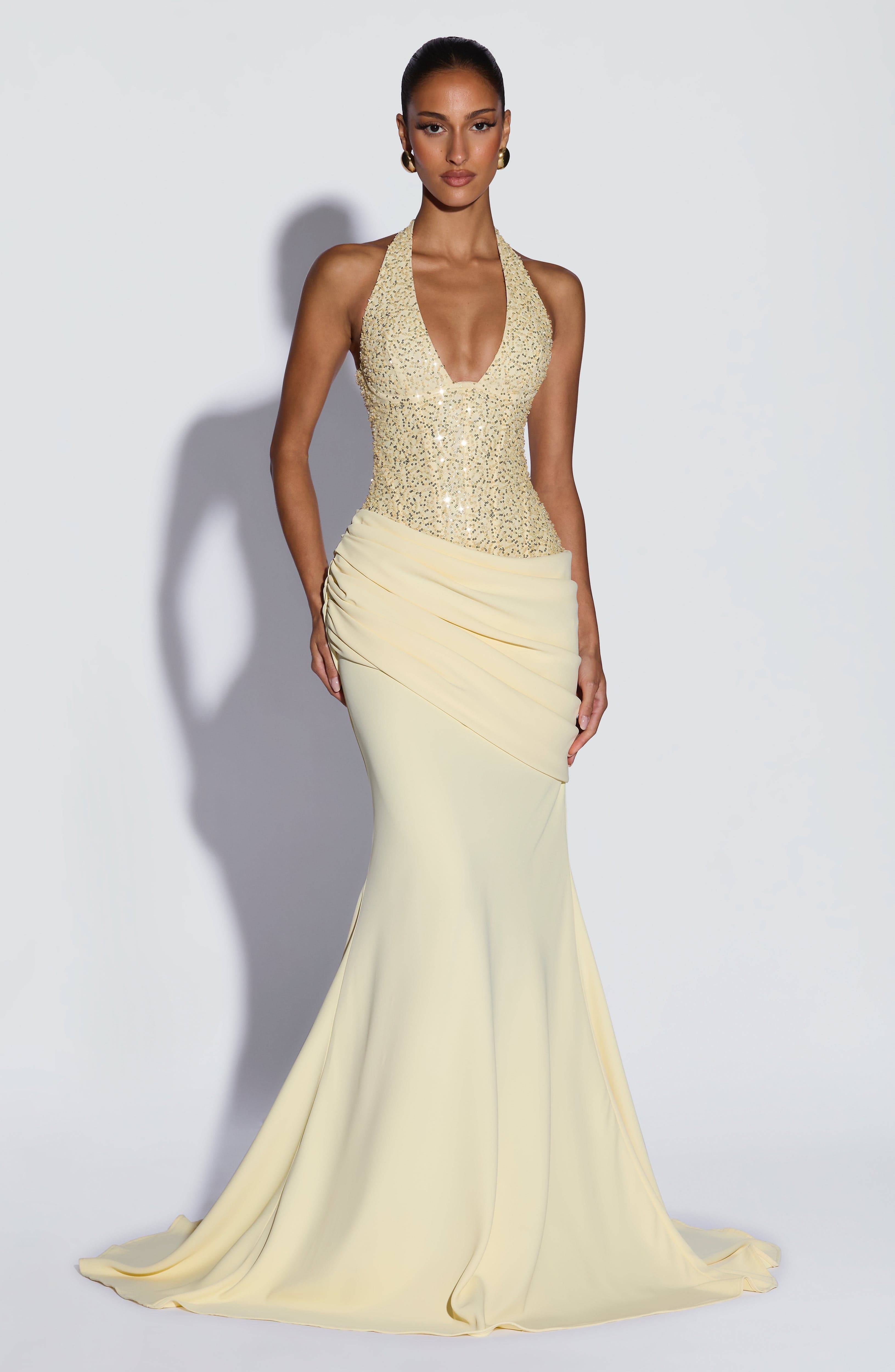 Luxury Halter V Sequin Maxi Go - đánh giá và giá Maxi Dress Halter