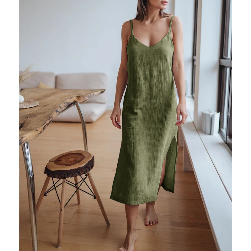 Muslin 100% Bông Gạc Nữ ĐầM Gợ - đánh giá và giá Linen Dress Wrap