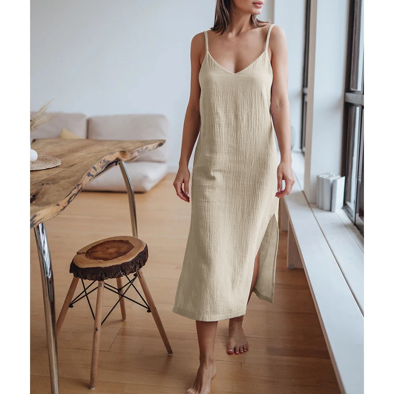 Muslin 100% Bông Gạc Nữ ĐầM Gợ - đánh giá và giá Linen Dress Wrap
